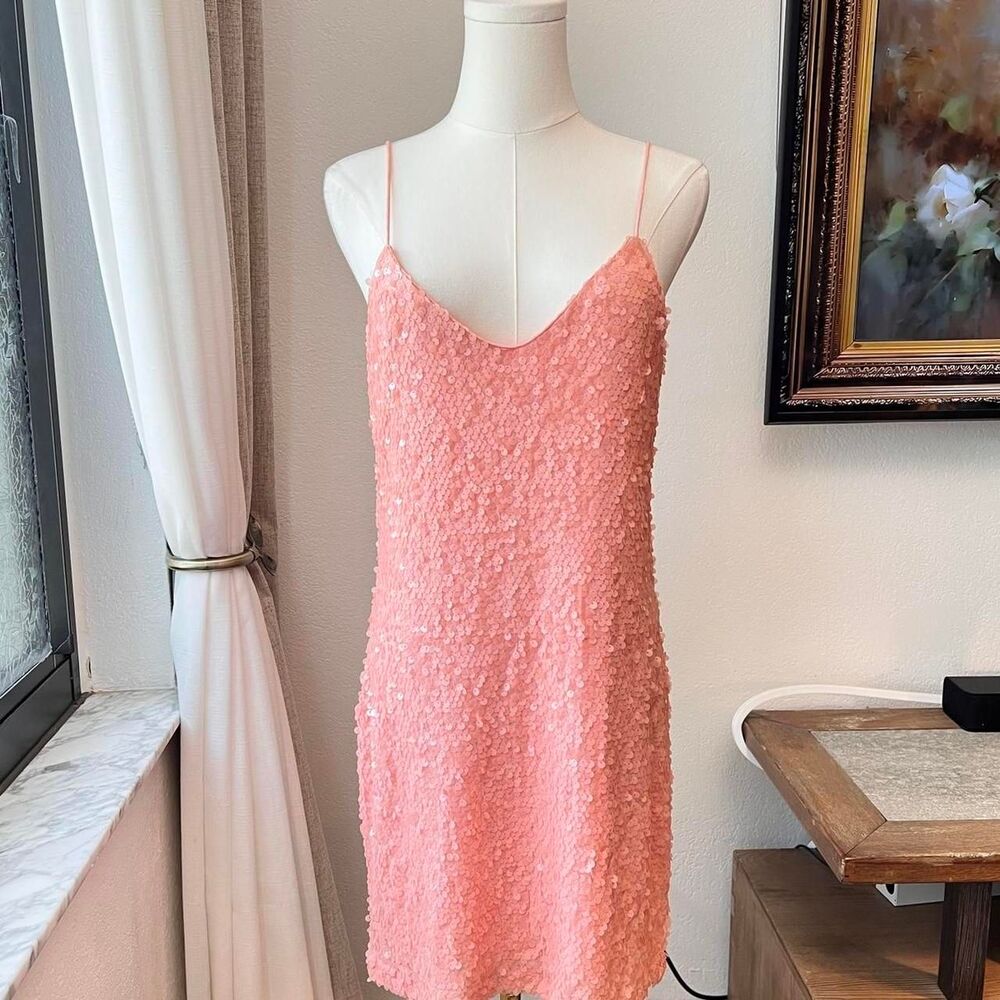 WAYF Sequin Slip Mini Dress – Size Small (Fits Like Medium)